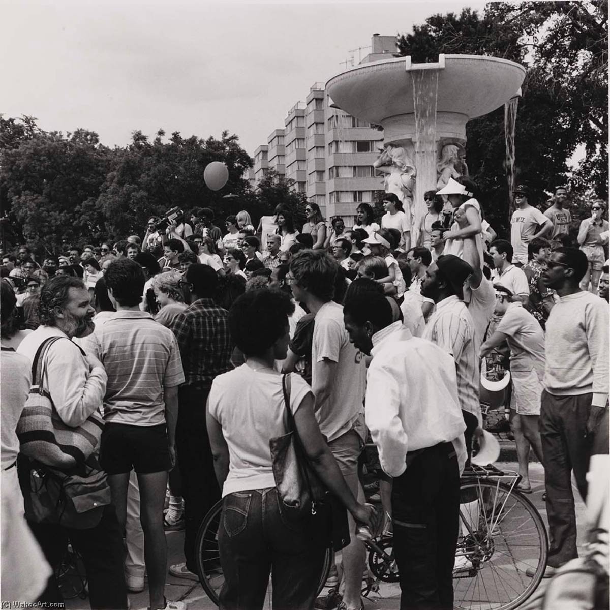 Dupont Circle Crowd Hands Across America, From The Series Connecticut Avenue — Brian V Jones