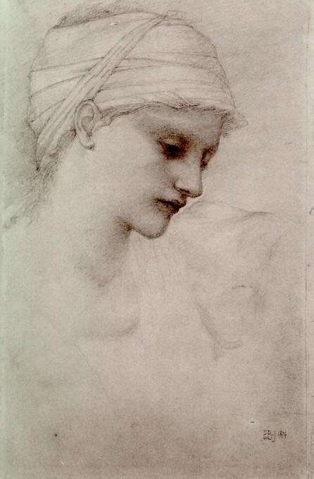 Girl With Sloping Head — Edward Coley Burne-jones