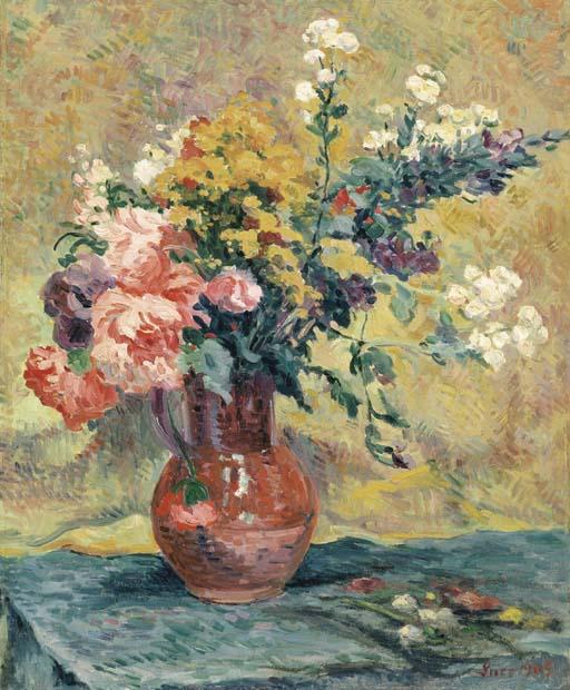 Flowers In A Vase 1 — Maximilien Luce