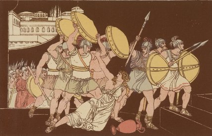 The Death Of Tarpeia — Bartolomeo Pinelli