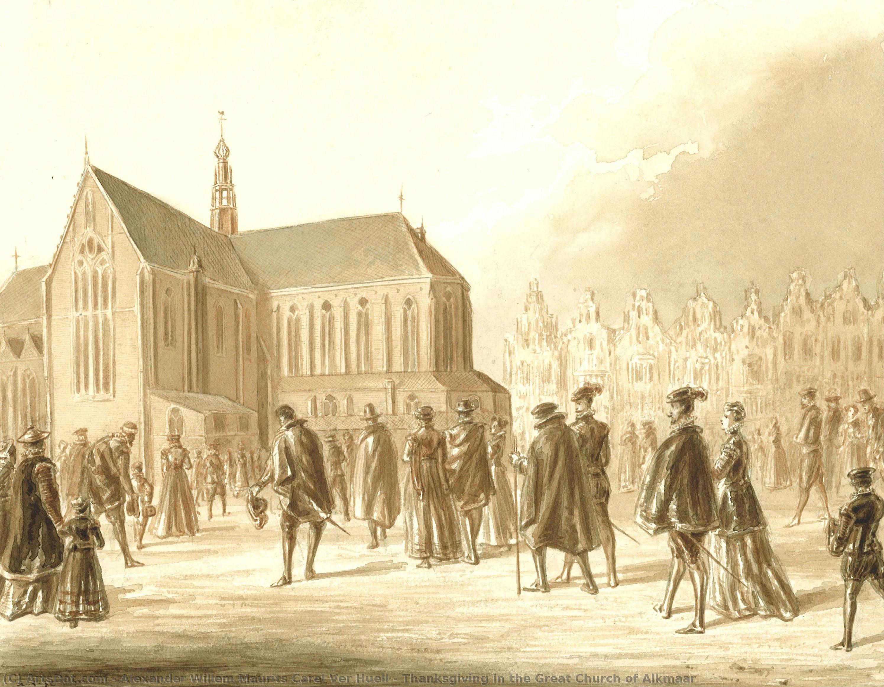 Thanksgiving In The Great Church Of Alkmaar — Alexander Ver Huell