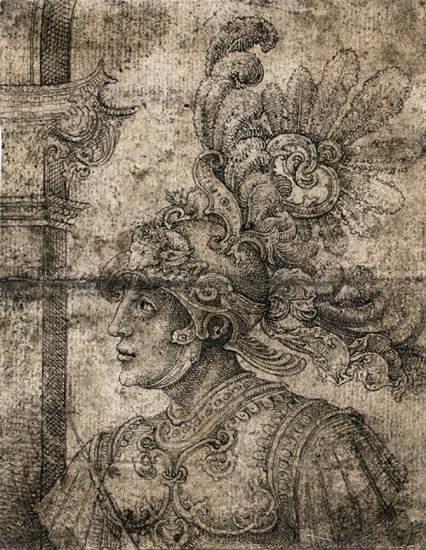 Bust Of A Warrior In Fantastic Armour — Jan Gossart