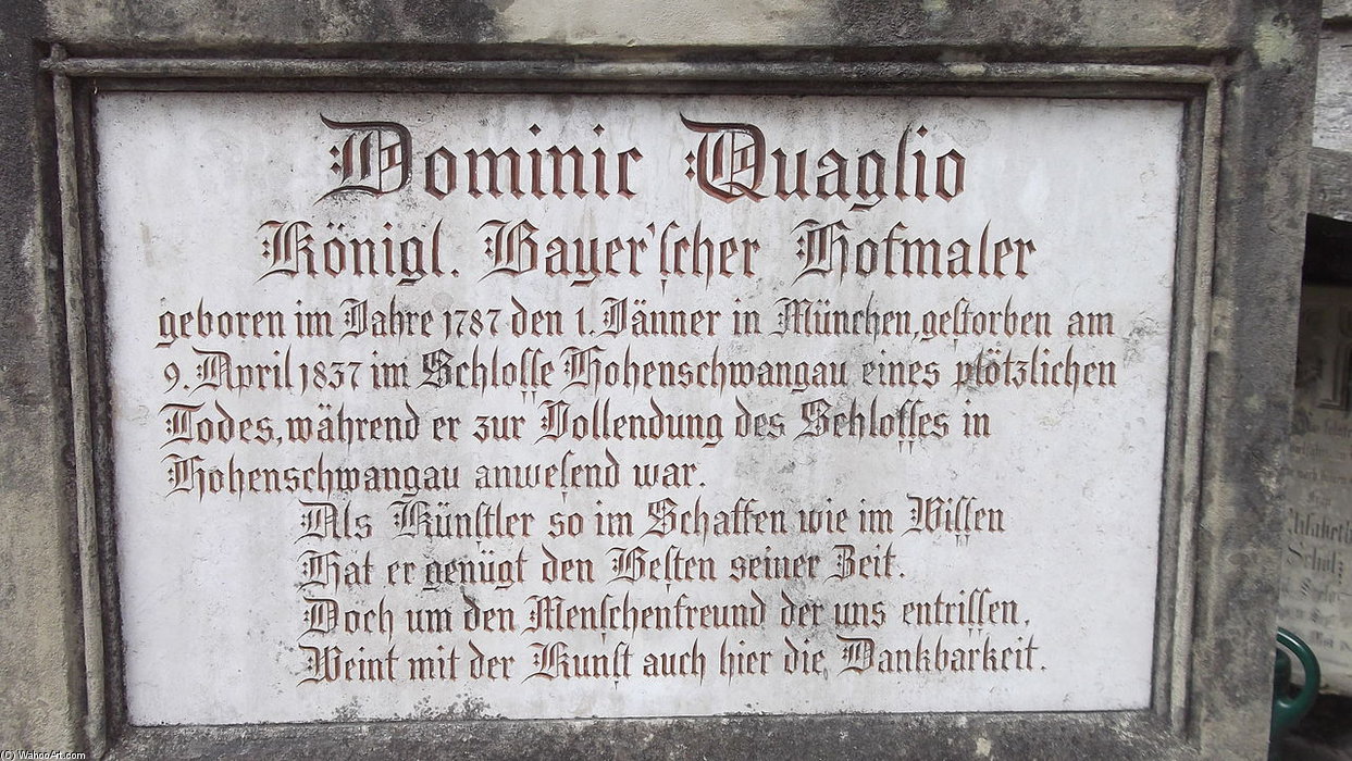 Tomb Of Domenico Quaglio At Alten Friedhof — Domenico Quaglio