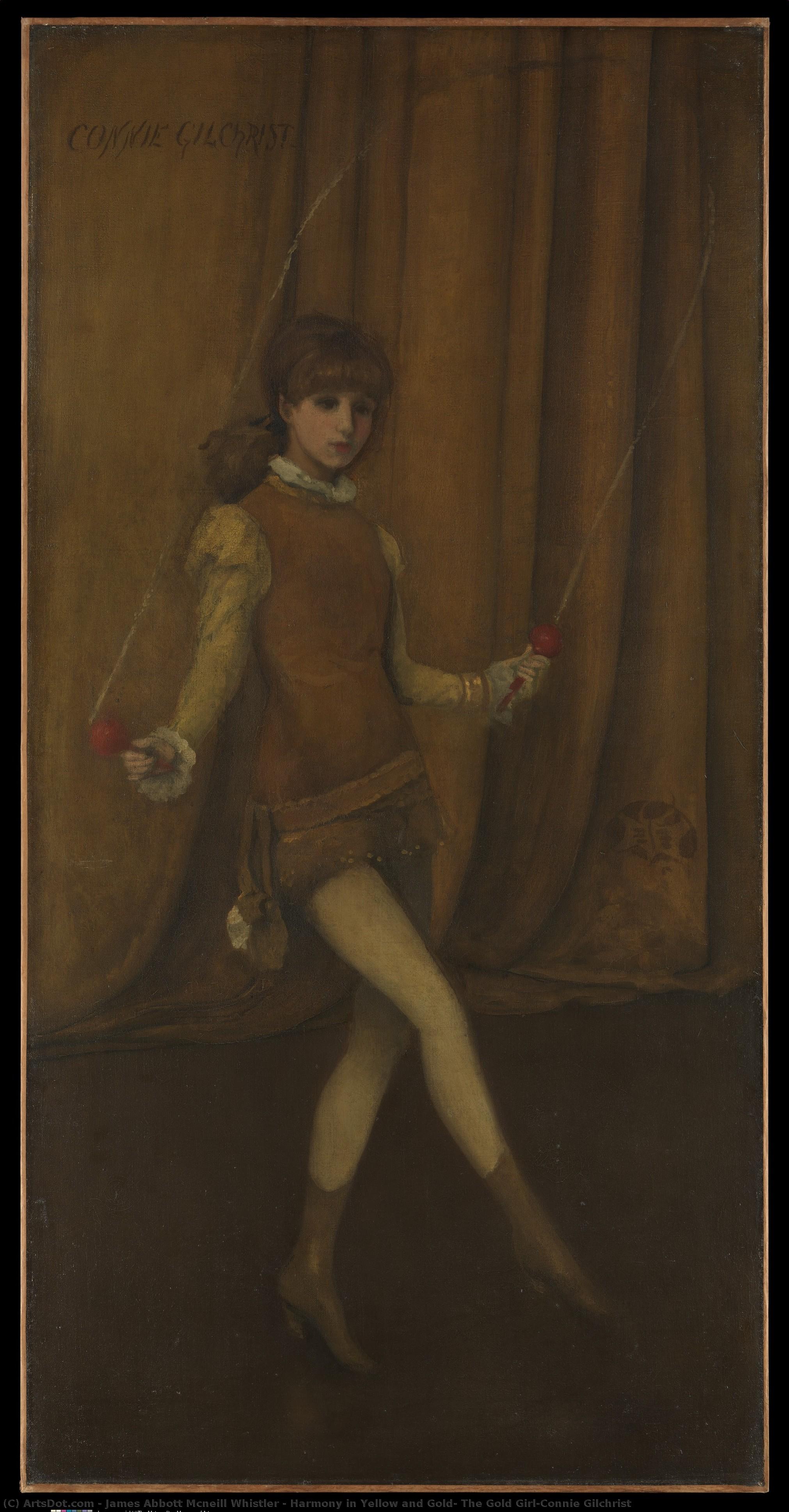 Harmonie In Gelb Und Gold: Das Mädchen Mit Dem Sonnenschirm – Connie Gilchrist — James Abbott Mcneill Whistler