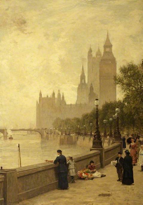 The Thames Embankment, London — James Aumonier