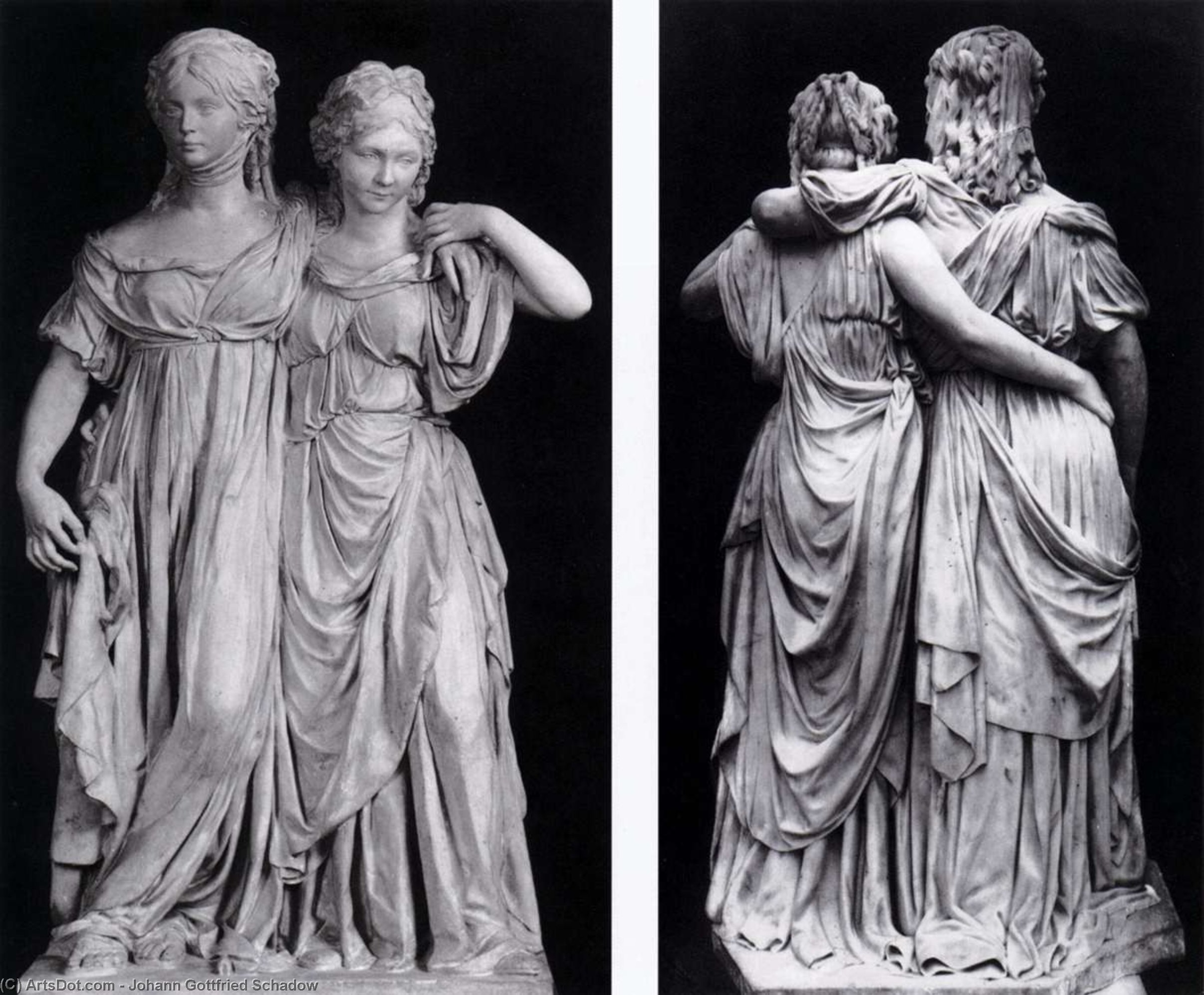 Crown Princess Louise And Princess Frederica Of Prussia — Johann Gottfried Schadow
