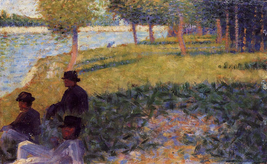 Three Men Seated — Georges Pierre Seurat