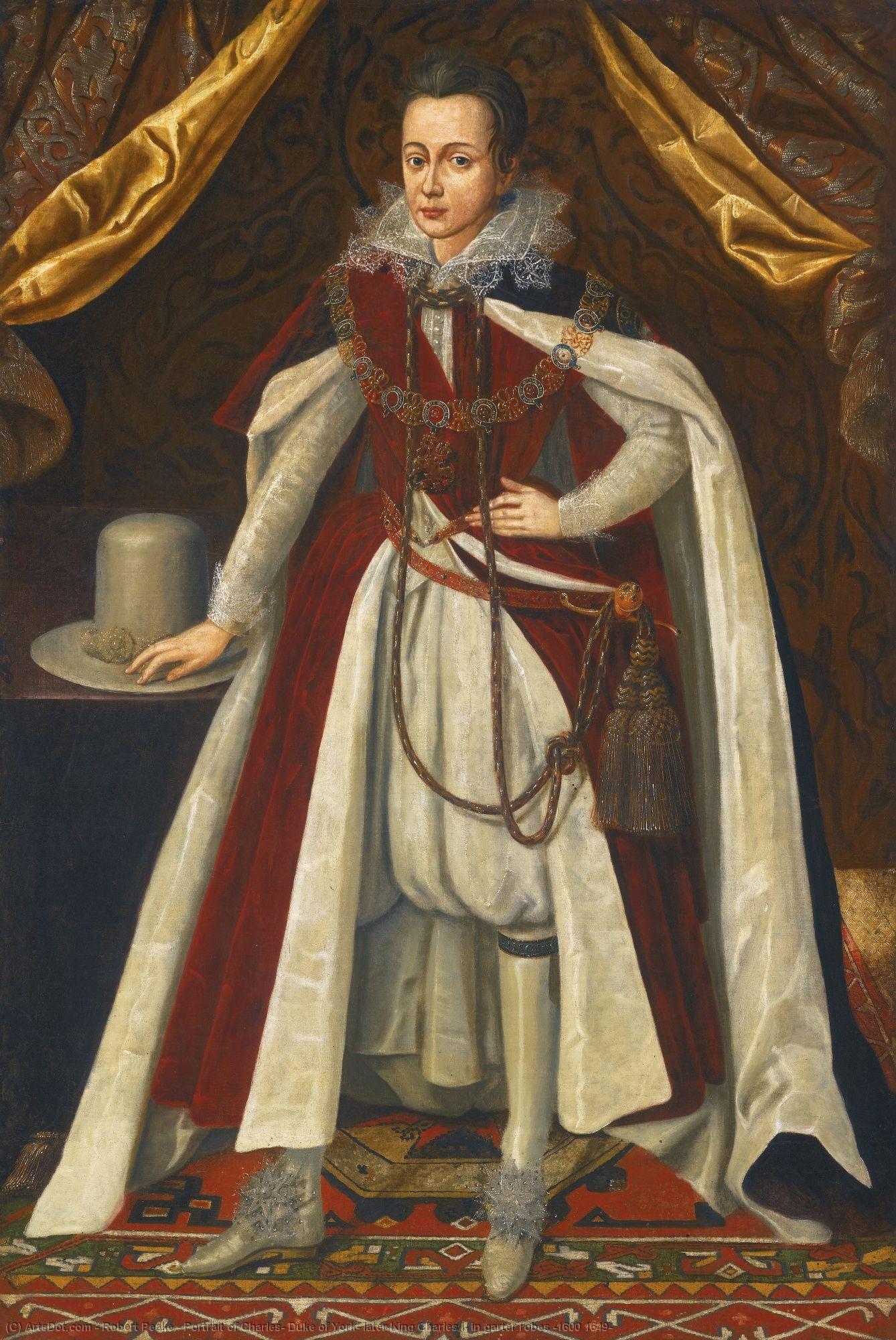 Portrait Of Charles, Duke Of York, Later King Charles I, In Garter Robes (1600 1649) — Robert Peake The Elder