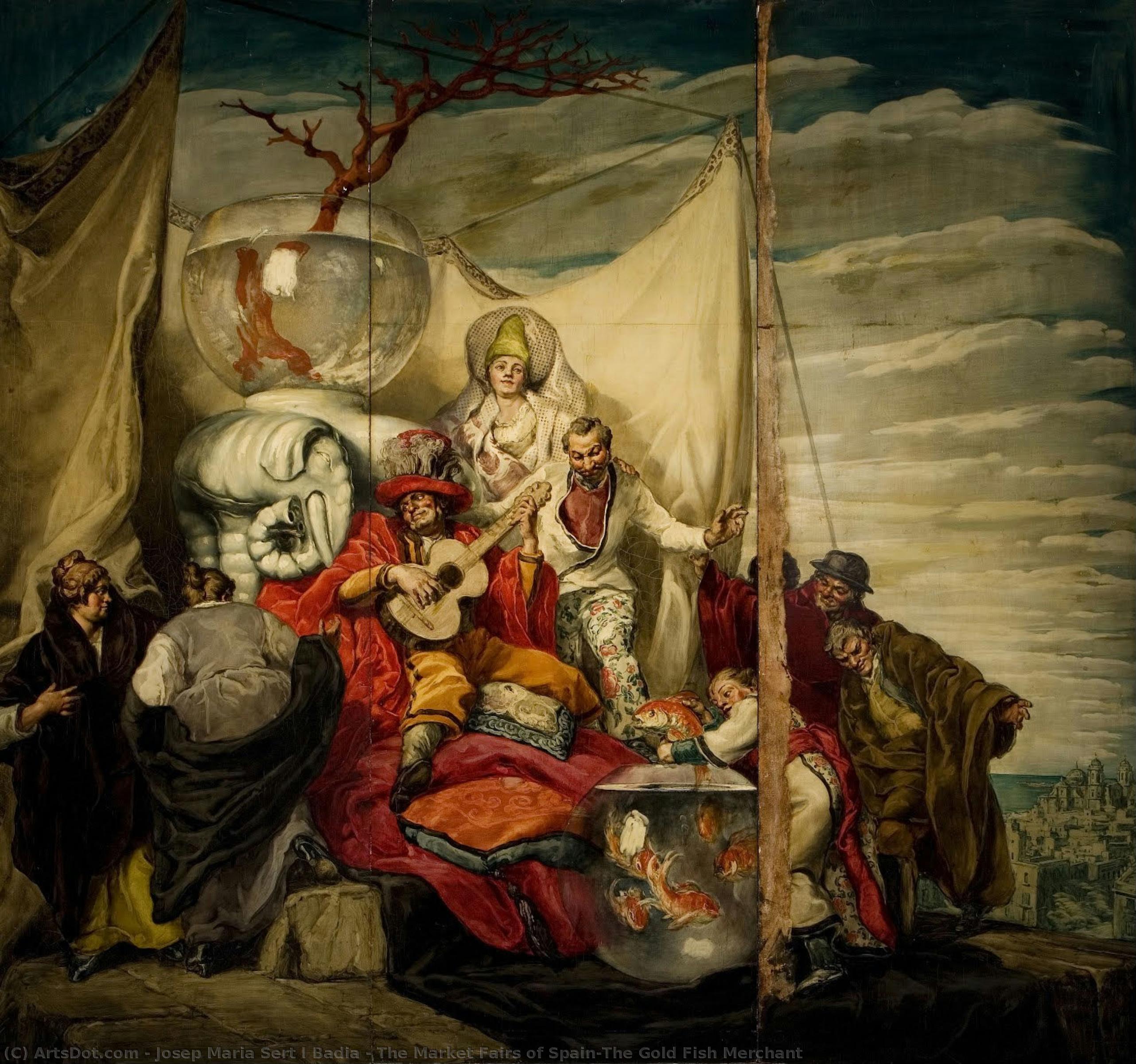 The Market Fairs Of Spain-the Gold Fish Merchant — Josep Maria Sert I Badia