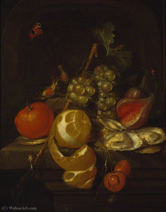 Still Life With Fruit And Oysters — Cornelis De Heem