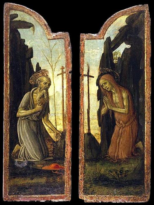 St Jerome And St Mary Of Egypt — Jacopo Del Sellaio