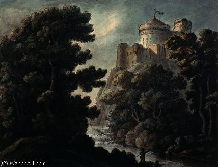 Landscape With Castle On A Rock — Robert Adam
