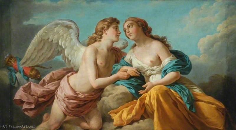 Cupid And Psyche, Allegory Of The Five Senses (dessus De Porte) — Louis Jean François Lagrenée