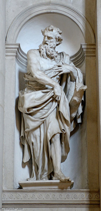 Statua Di Sant'andrea Di Giuseppe Torretti Nella Basilica Di San Giorgio Maggiore A Venezia — Giuseppe Torretti