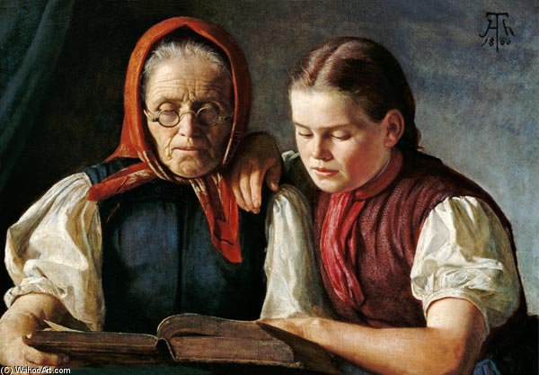 Mother And Sister Of The Artist — Hans Thoma