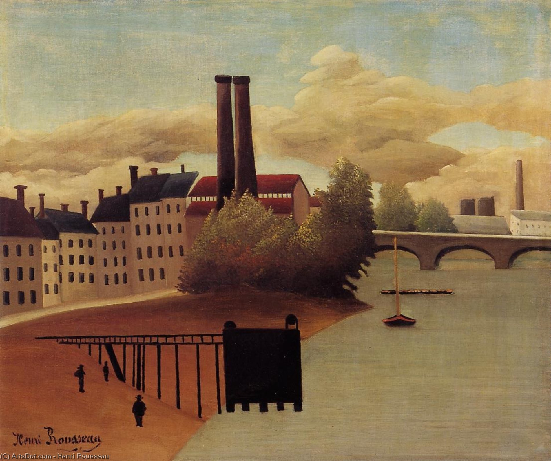 View Of The Outskirts Of Paris — Henri Julien Félix Rousseau (le Douanier)