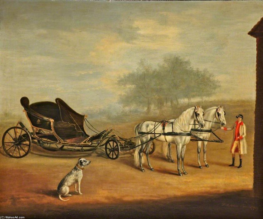 A Phaeton Drawn By A Pair Of Ponies With A Groom — Francis Sartorius Ii (john Francis Sartorius)