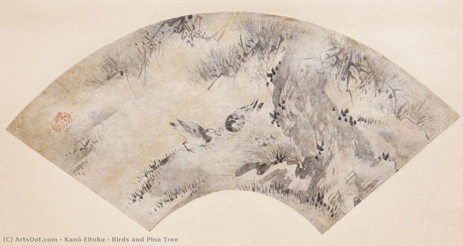 Birds And Pine Tree — Kanō Eitoku