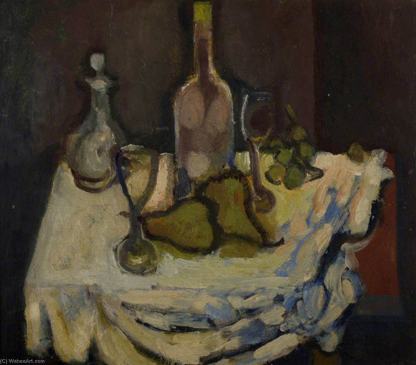 Still Life With A Bottle And Pears — Margaret Morris