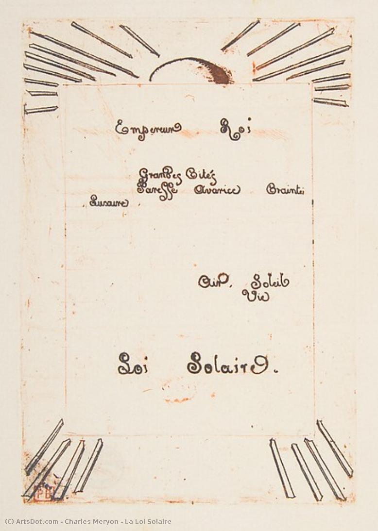 La Loi Solaire — Charles Meryon