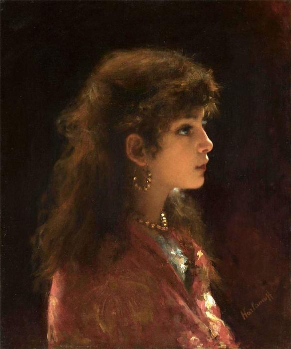 Portrait Of A Young Girl (24) — Alexei Alexeievich Harlamoff