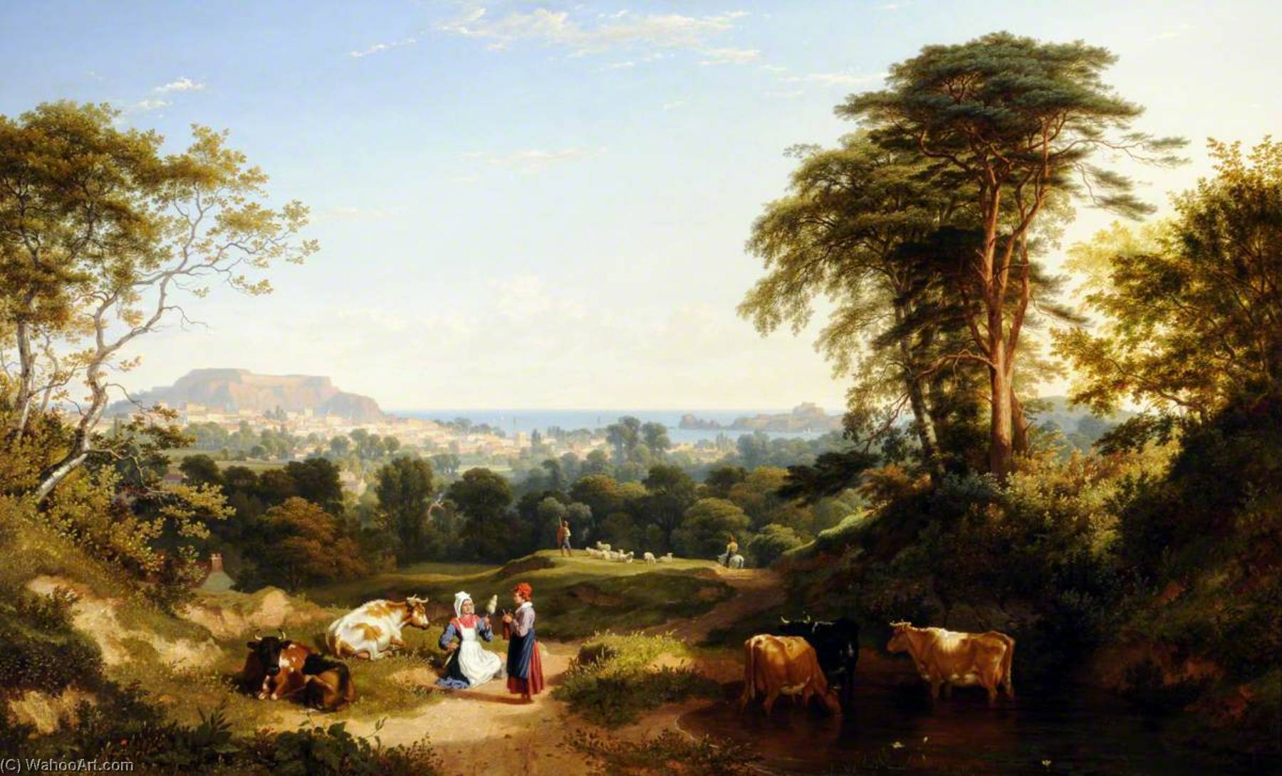 View Of St Helier With Fort Regent — Philip Hutchins Rogers