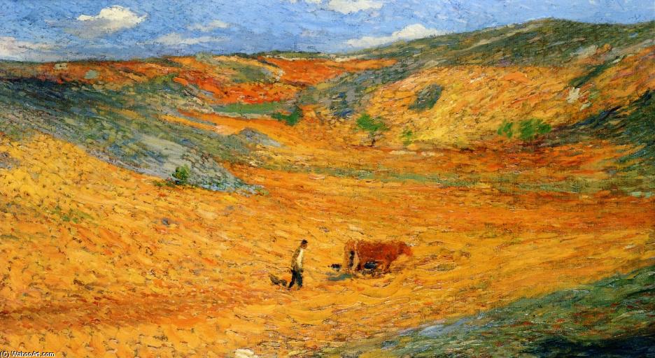 Laboureur Au Fond D'une Combe — Henri Jean Guillaume Martin