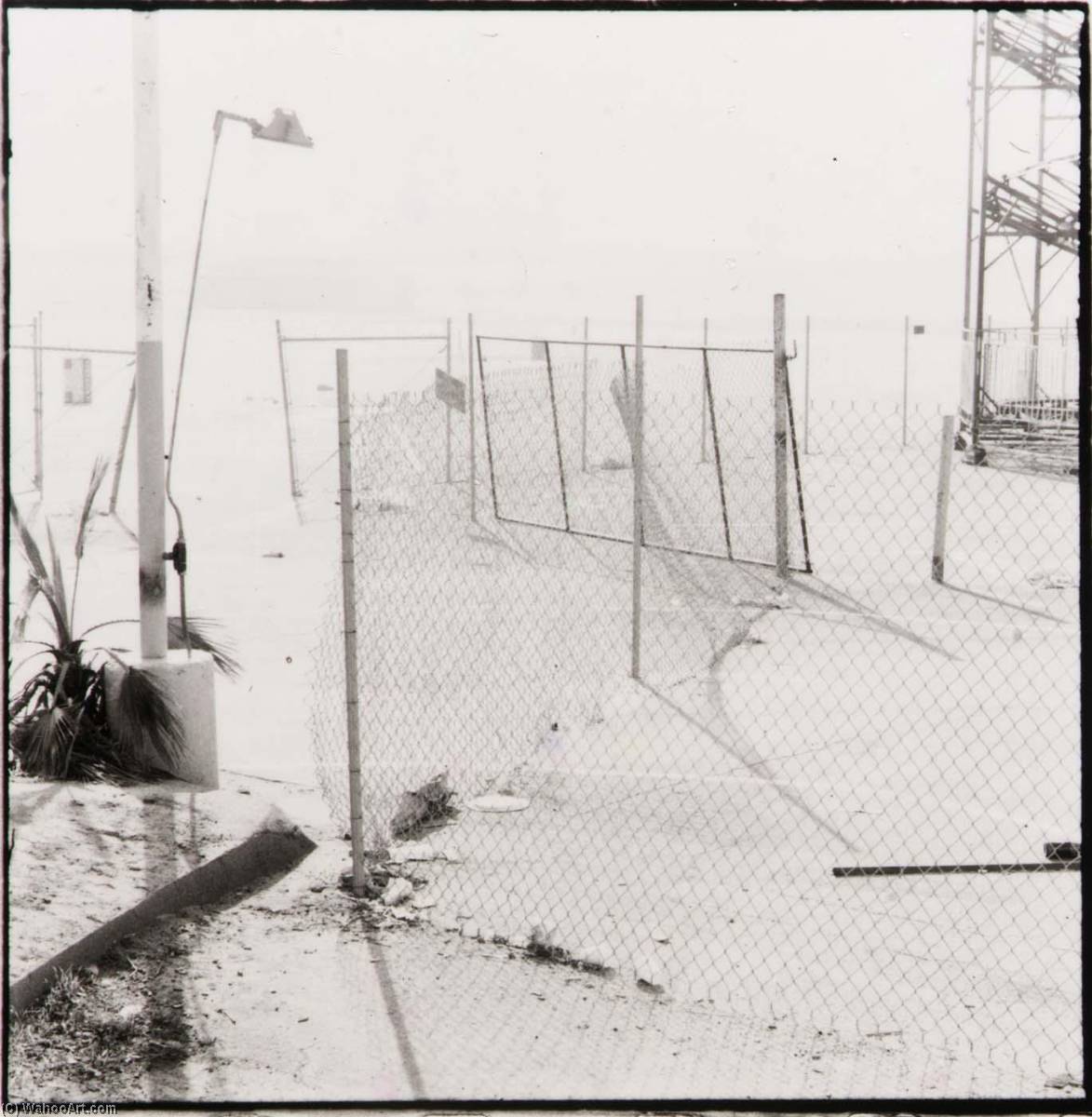 Long Beach Pike (broken Fence), From The Long Beach, California Documentary Survey Project — Judy Fiskin