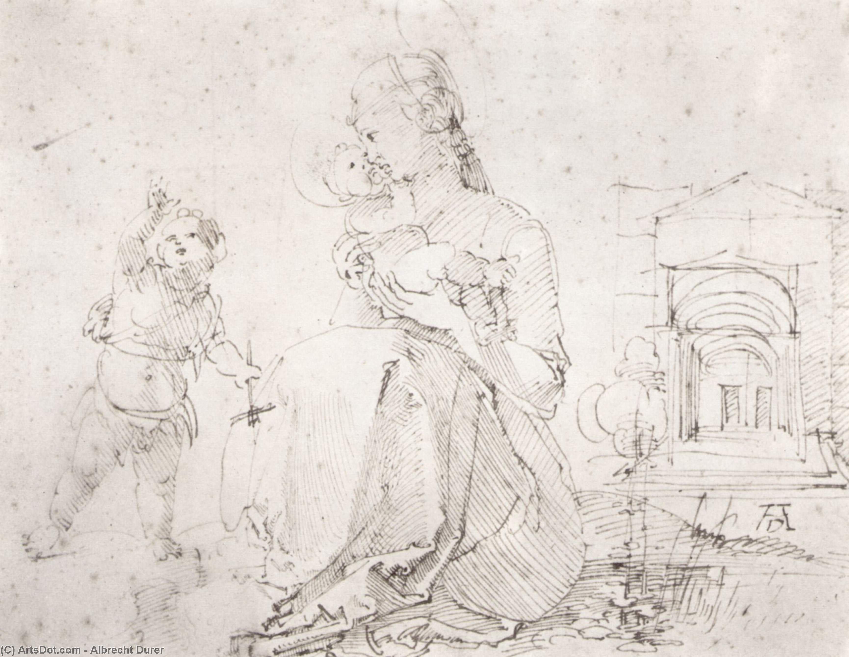 Madonna And Child With The Little St. John — Albrecht Dürer