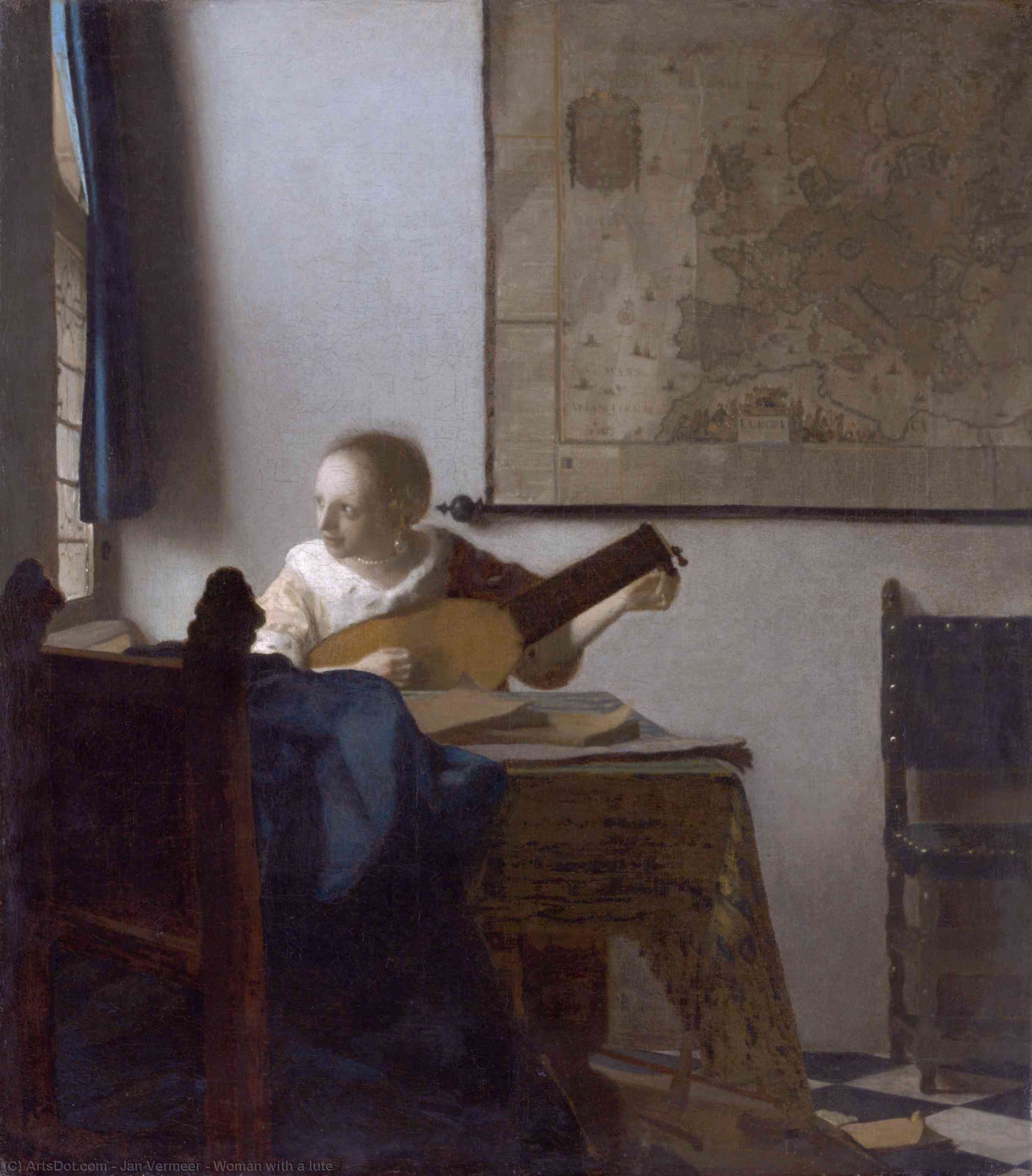 Woman With A Lute — Јоханес Вермеер