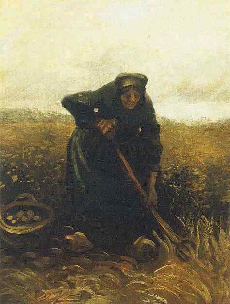 Woman Lifting Potatoes — Vincent Willem Van Gogh