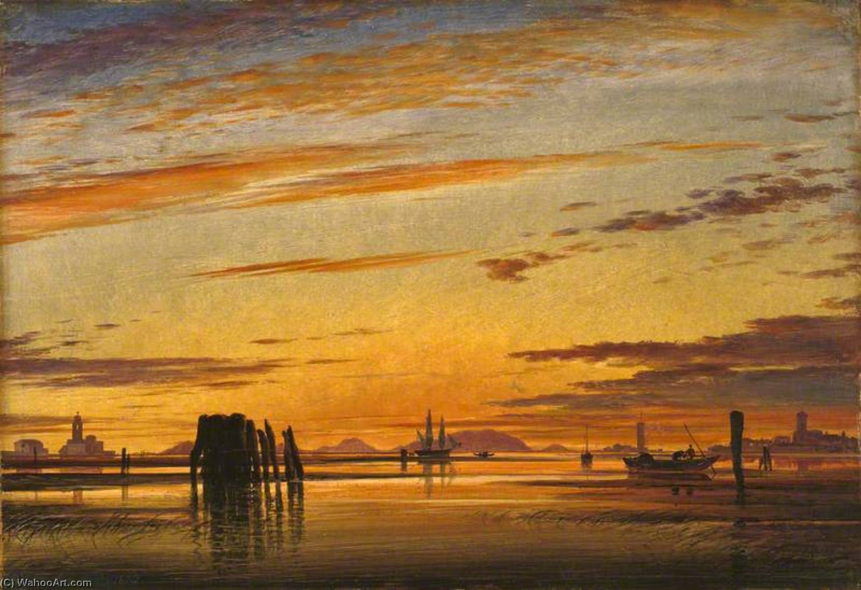 Venetian Lagoons – Sunset — エドワード・ウィリアム・クック