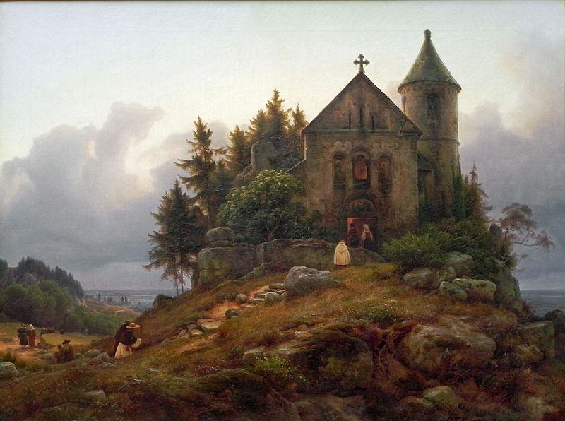 Forest Chapel — Carl Friedrich Lessing