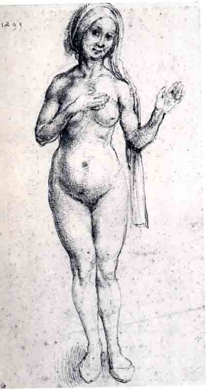 Weibliche Aktstudie, Bonnat Bayonne M — Albrecht Dürer