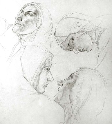 Study For The Wise And Foolish Virgins — Charles Haslewood Shannon
