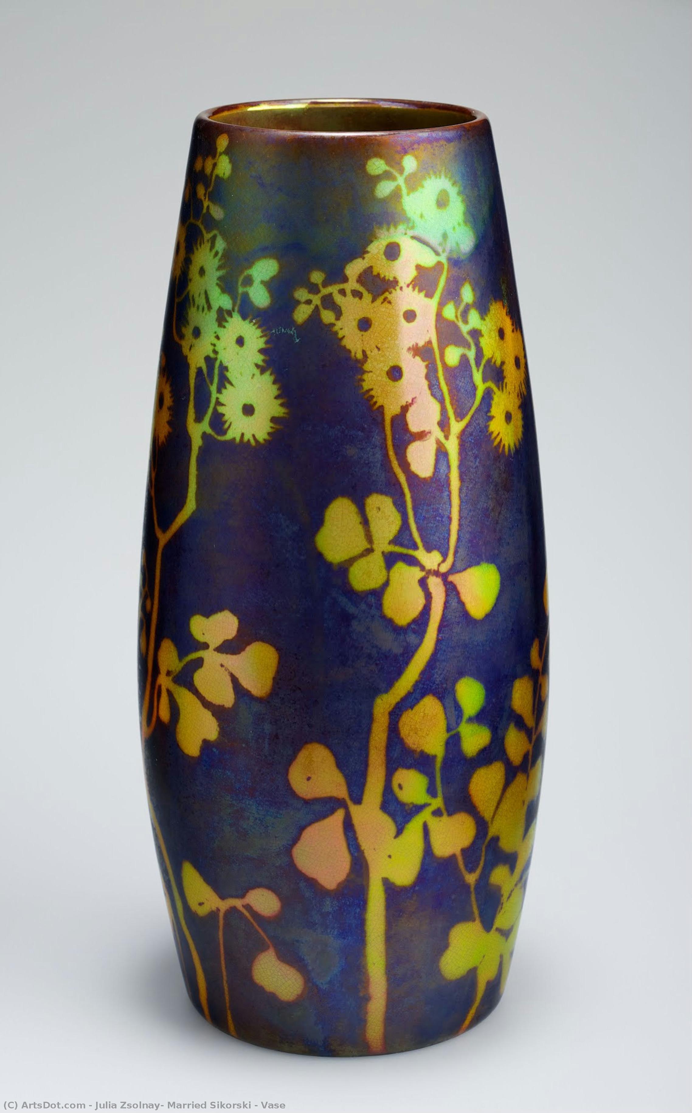 Vase — Julia Zsolnay, Married Sikorski