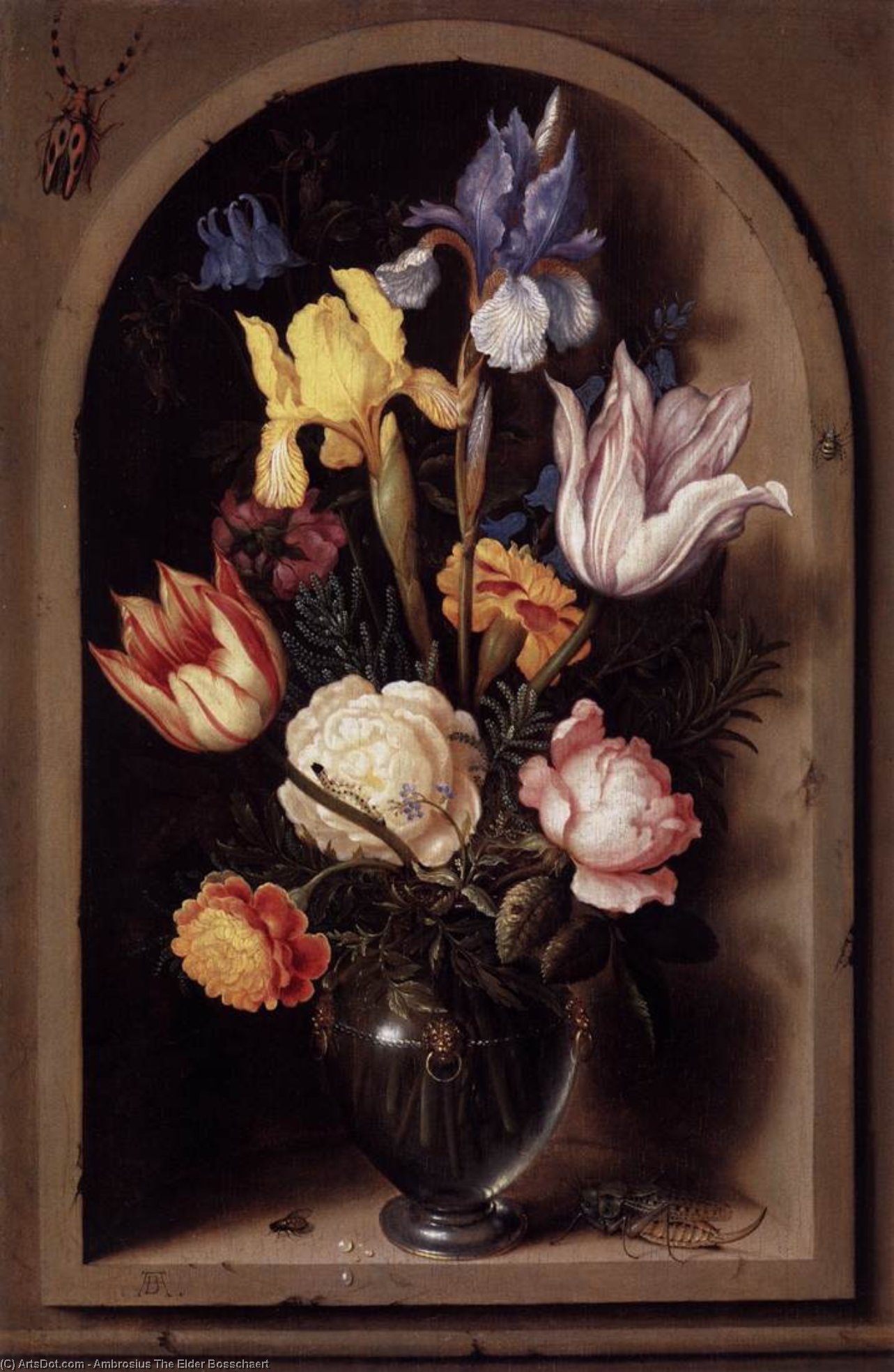 Bouquet Of Flowers In A Niche — Ambrosius Bosschaert Der Ältere