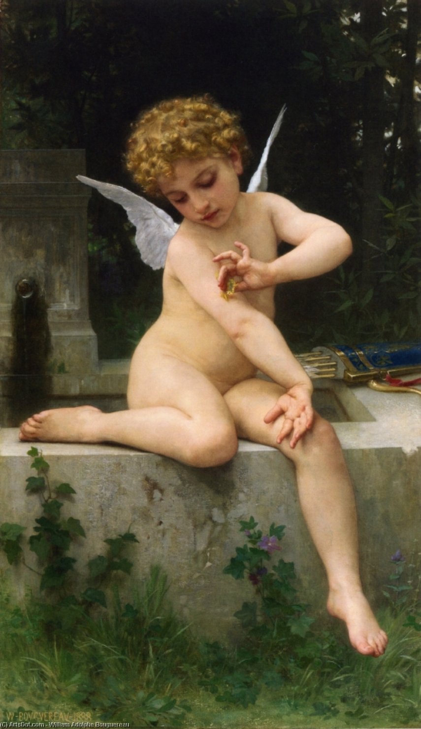 Cupid With Butterfly — Вильям-адольф Бугеро