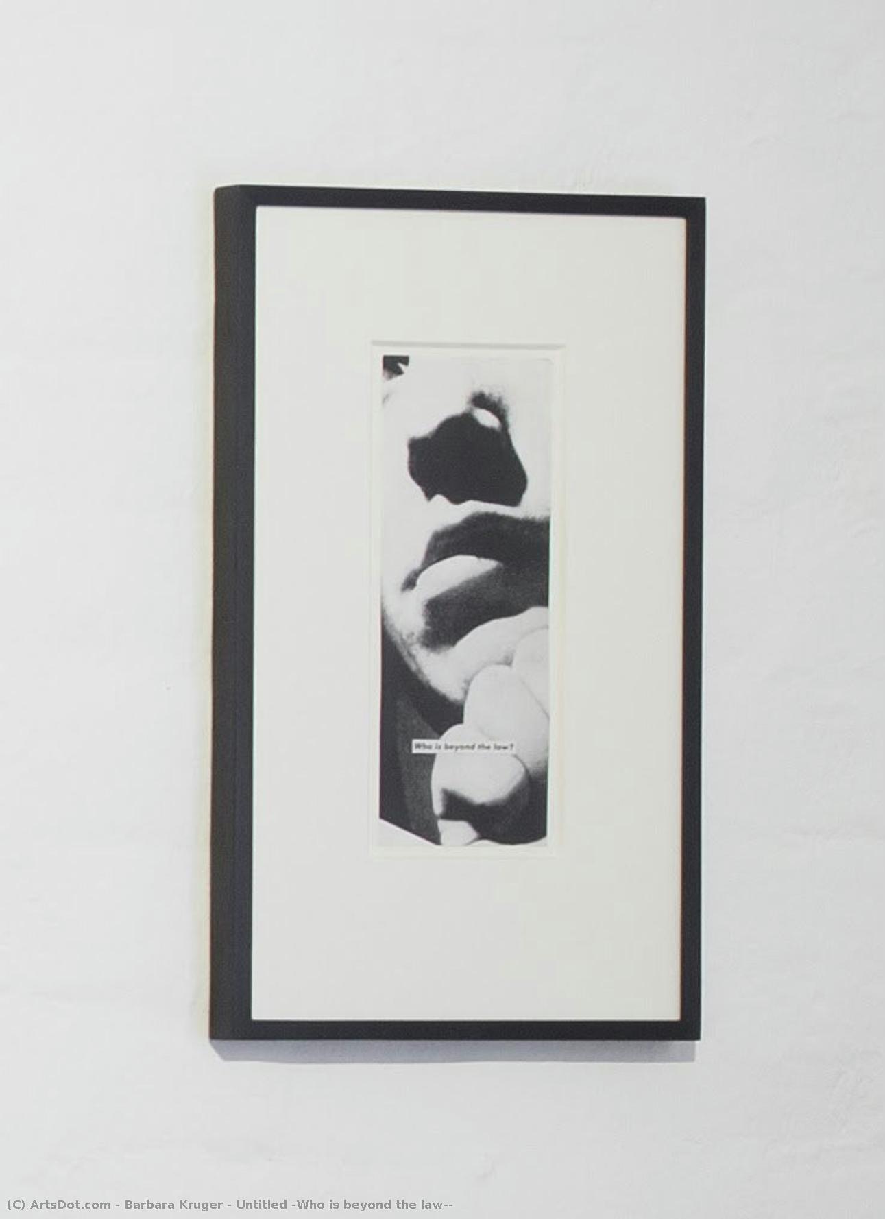 Untitled (who Is Beyond The Law?) — Barbara Kruger