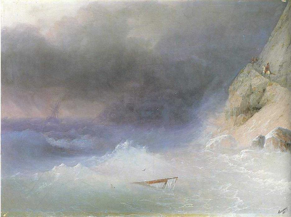 Tempest By Rocky Coast — Ivan Konstantinovich Aivazovsky