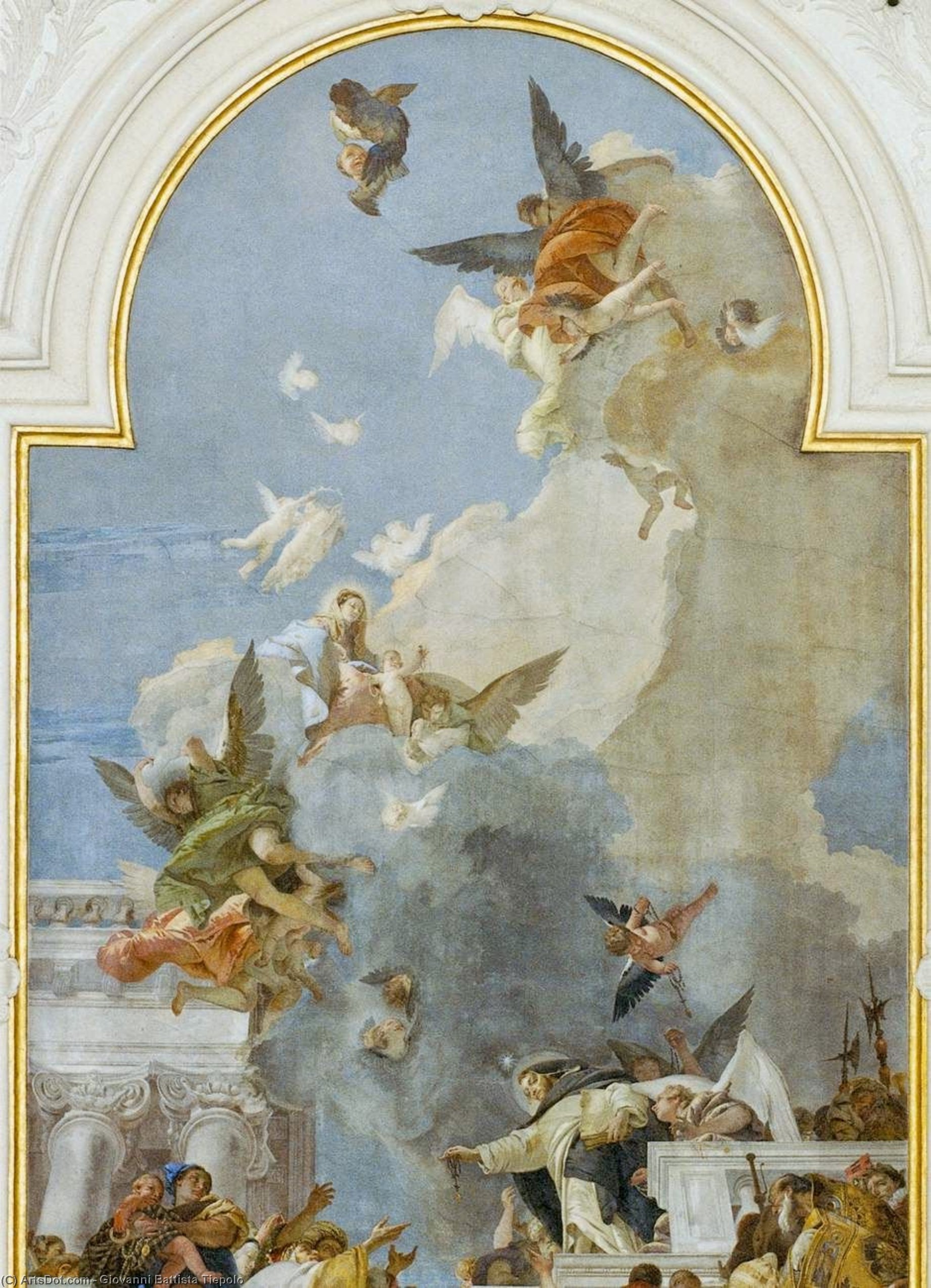 The Institution Of The Rosary (detail) — Giambattista Tiepolo
