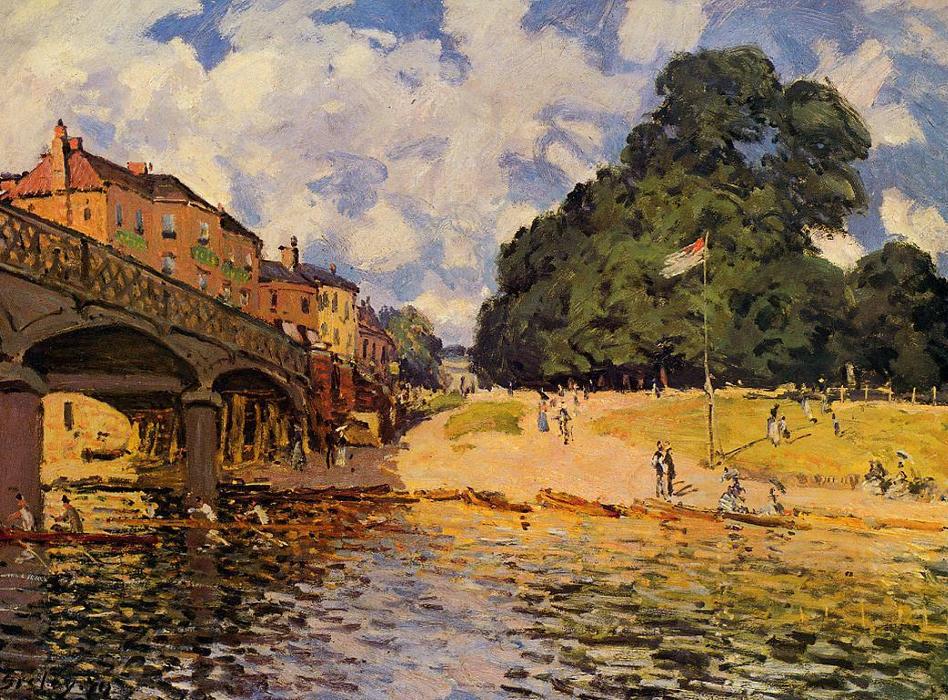 Bridge At Hampton Court — Alfred Sisley
