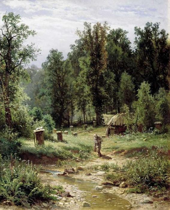 Apiary In A Forest — Ivan Ivanovich Shishkin