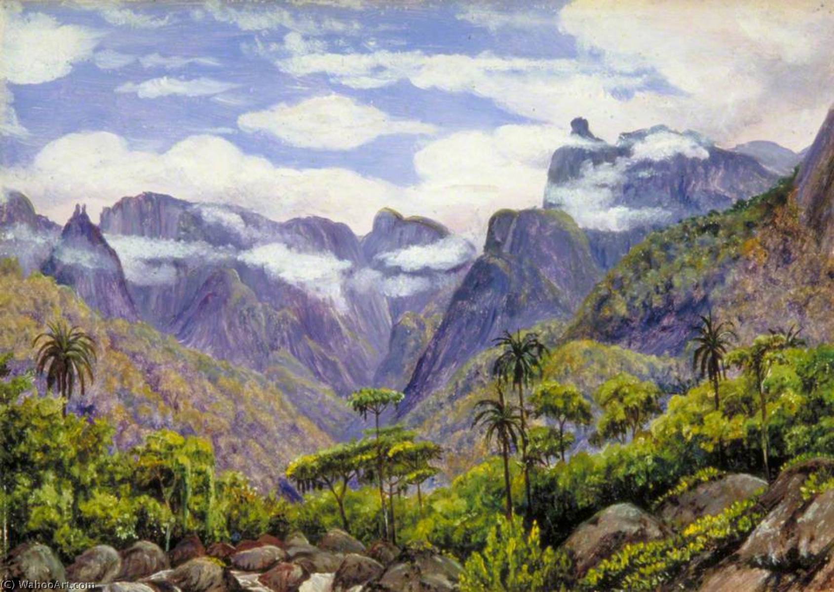 Mittagsansicht In Den Organ-bergen, Brasilien, Von Barara Aus — Marianne North