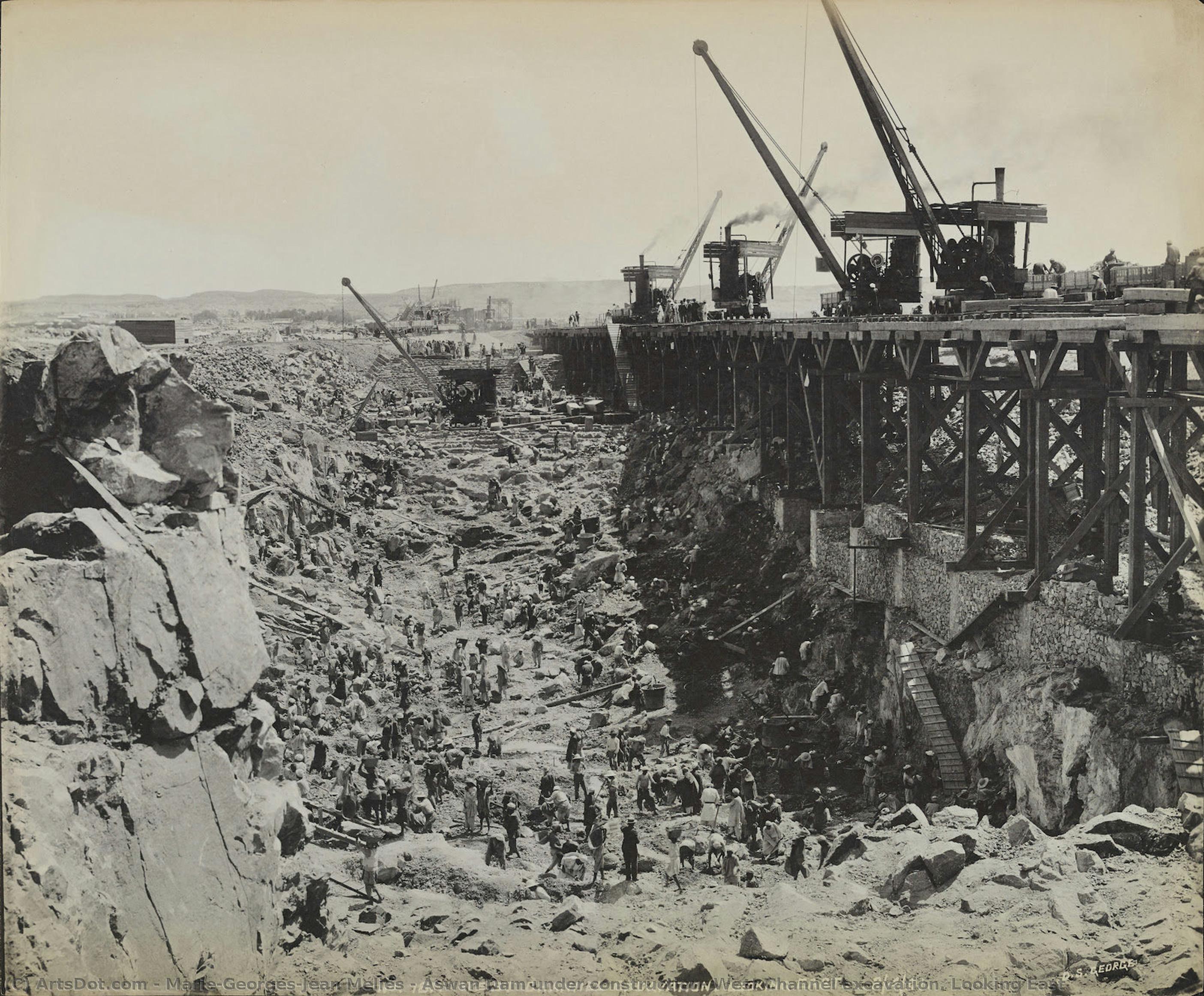 Aswan Dam Under Construction: West Channel Excavation. Looking East — Georges Méliès