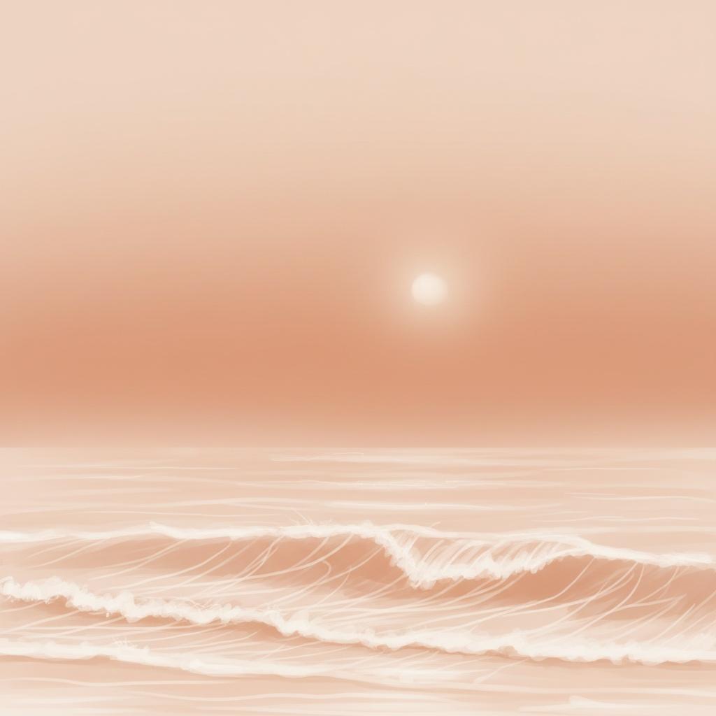 Ethereal Peach Horizon: A Singular Meditative Study Of Rhythmic Golden Waves — Laurent Roche