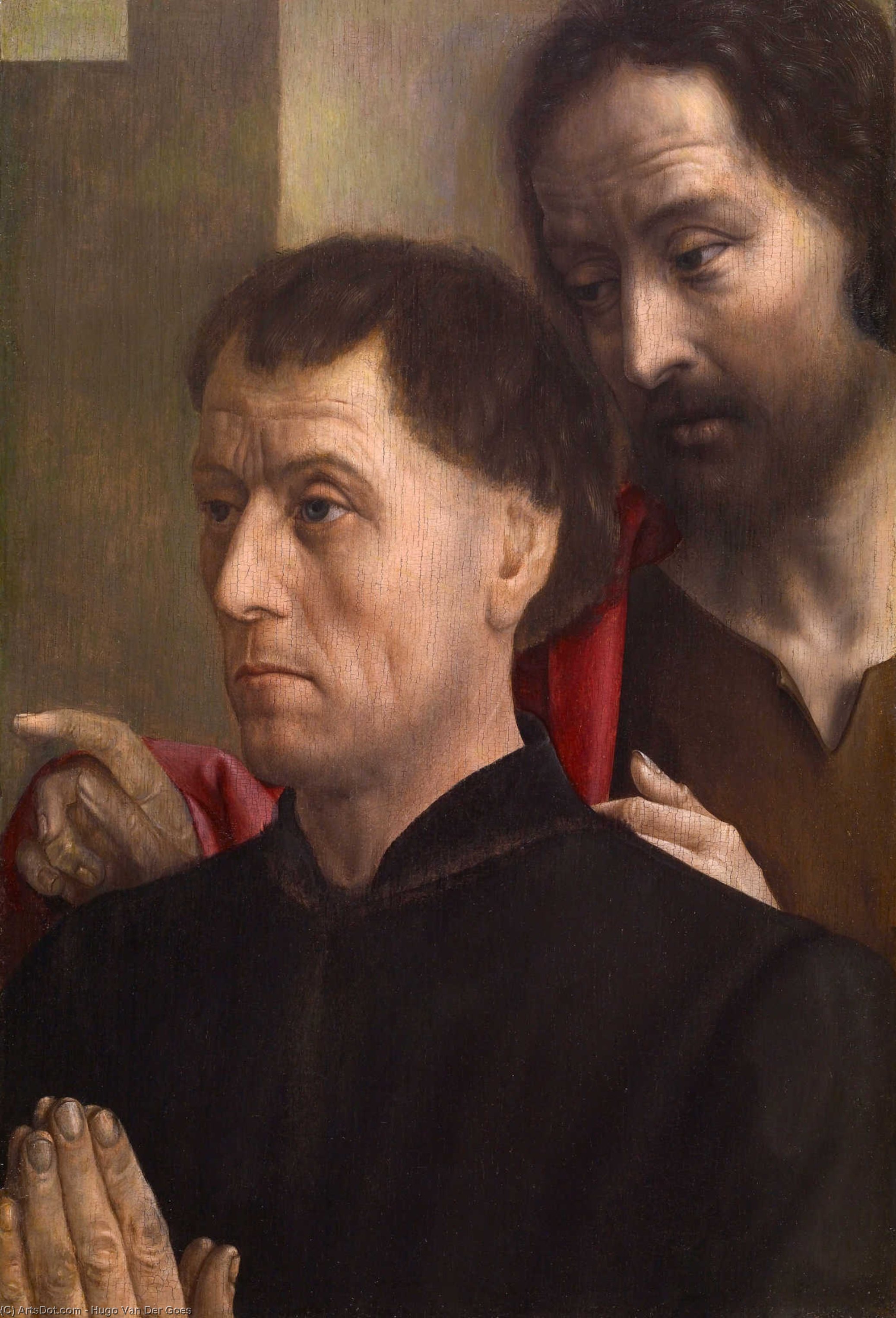 Portrait Of A Man Of Prayer With St. John The Baptist — Hugo Van Der Goes