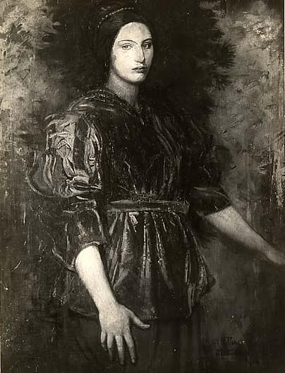 Woman In Green Velvet, (painting) — Abbott Handerson Thayer