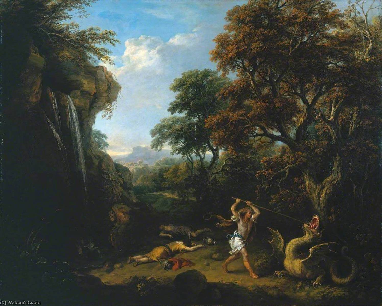 A Landscape With The Story Of Cadmus Killing The Dragon — Francesco Zuccarelli