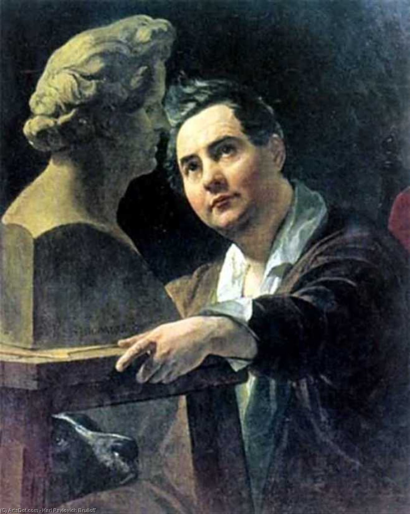 Portrait Of Sculptor I. P. Vitaly — Karl Pavlovič Brjulov